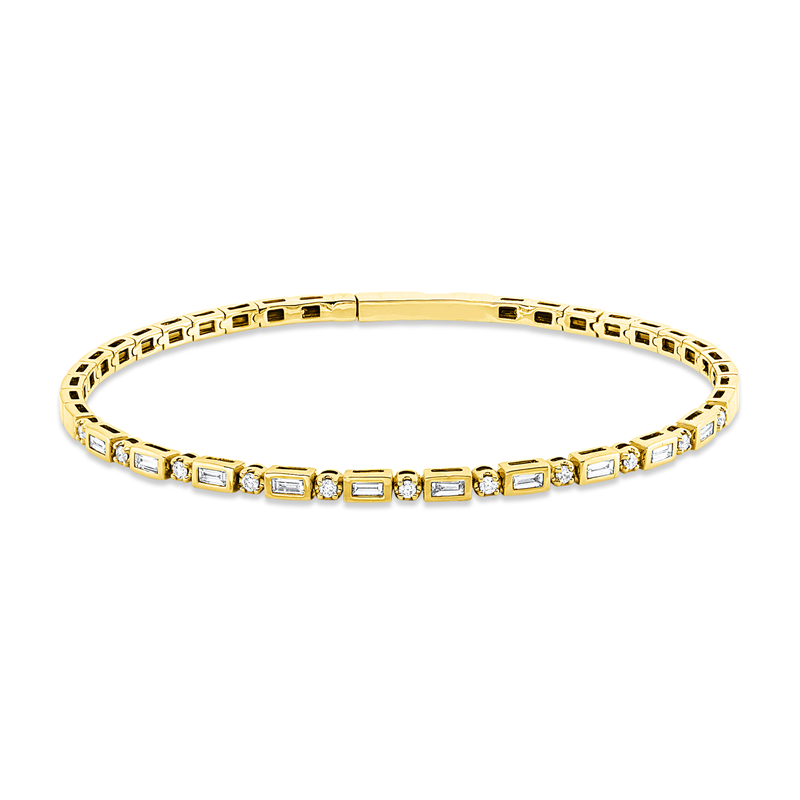 Baguette Armreif Gelbgold 18kt 0,52ct