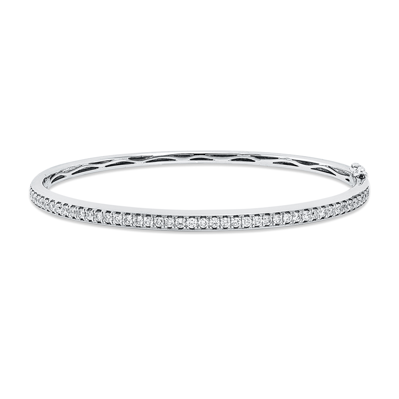 Mehrfachsteinbesatz Armreif Weißgold 18kt 1ct