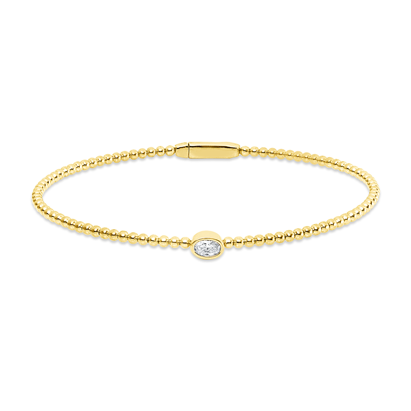 Solitaire Armreif Gelbgold 18kt 0,19ct
