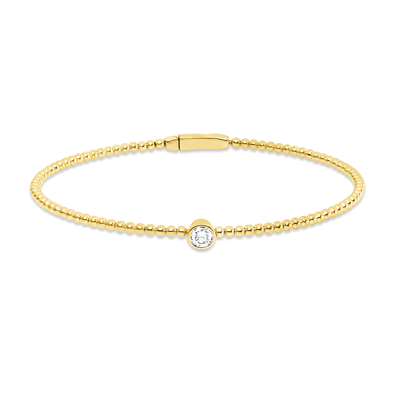 Solitaire Armreif Gelbgold 18kt 0,22ct