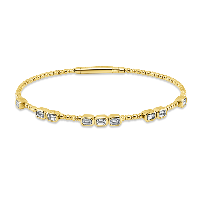 Baguette Armreif Gelbgold 18kt 1,13ct