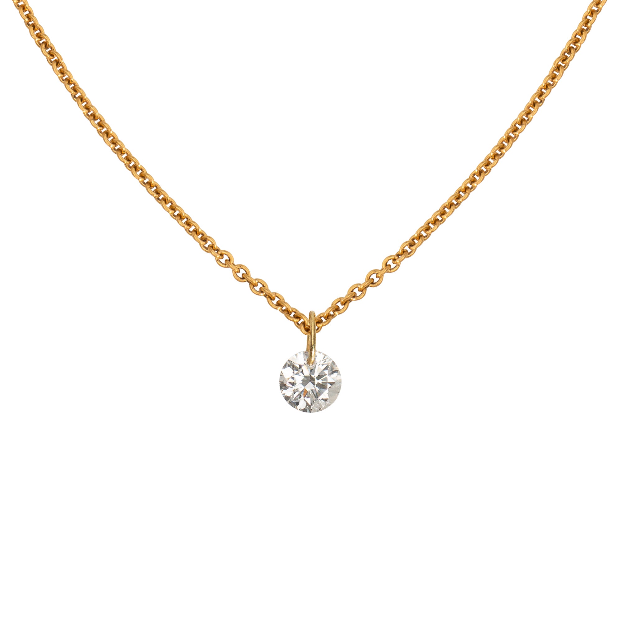 Diamond Solitär Gelbgold Halskette