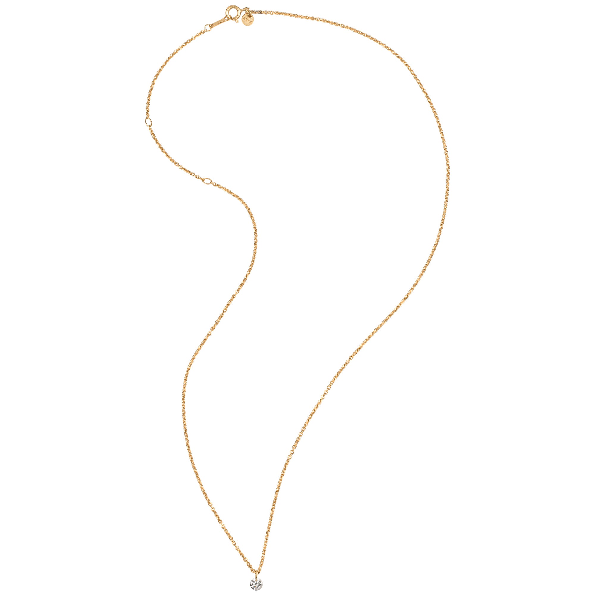 Diamond Solitär Gelbgold Halskette