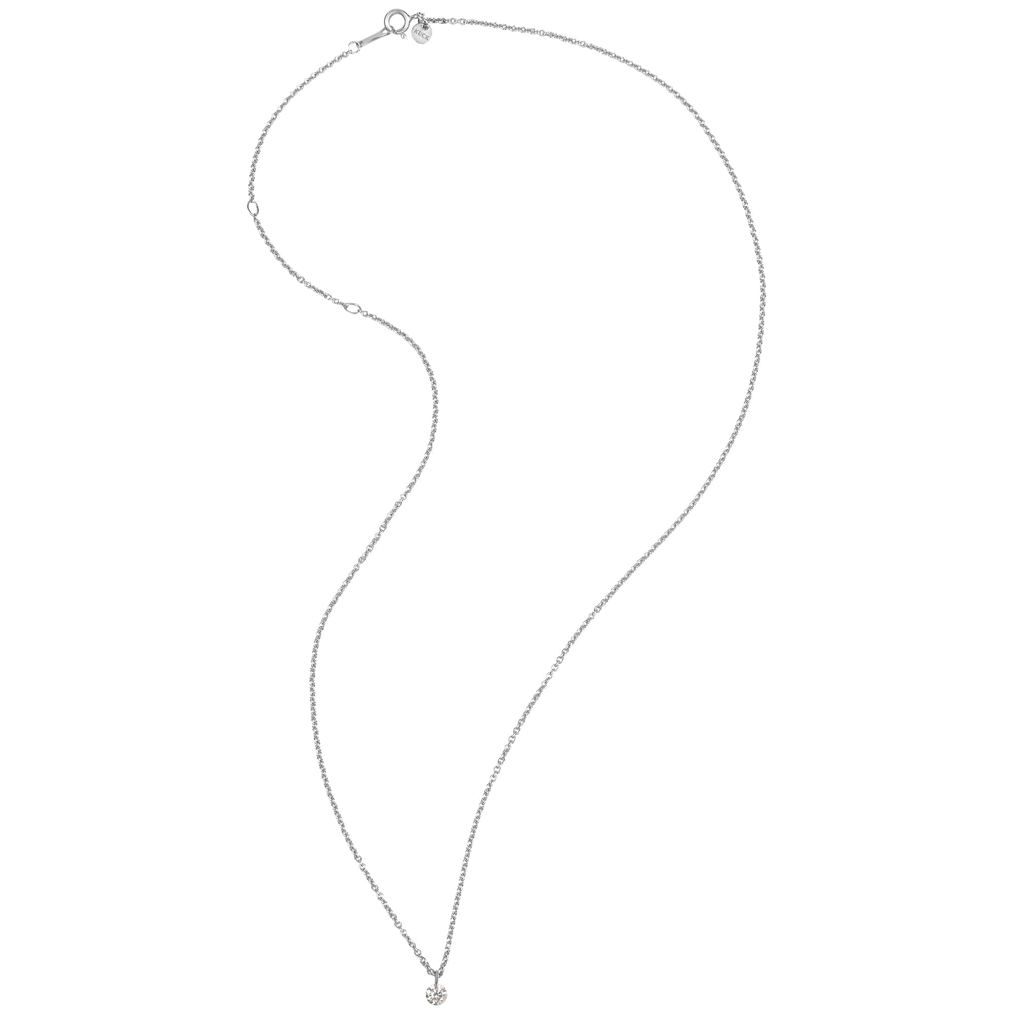 Diamond Solitär Weißgold Halskette